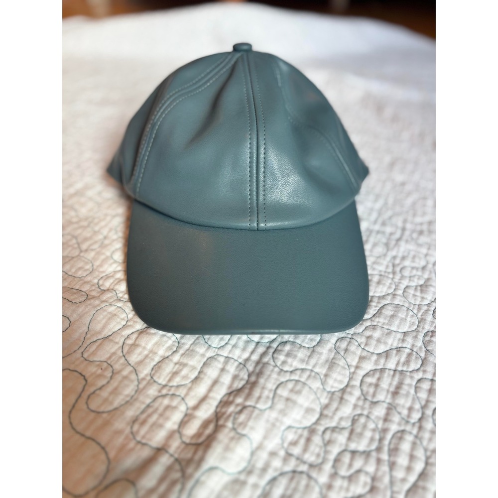 Lele Sadoughi Faux Leather Baseball Cap Adjustable Hat 22" adjustable back